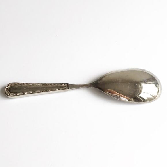 Vintage Kirk Sterling Silver Golden Winslow Serving Spoon Gold Trim Silverware - Picture 2 of 7